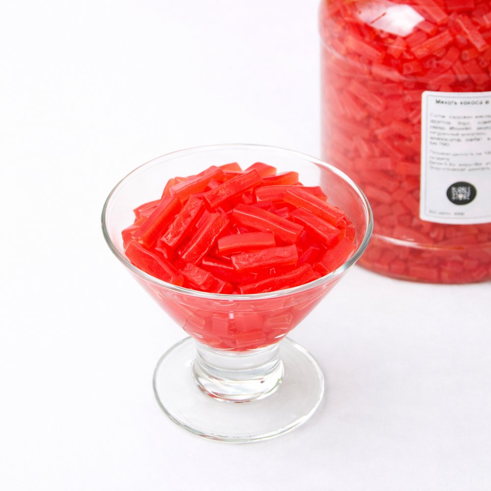 Кусочки кокоса в сиропе "Клубника" (4000 гр.)